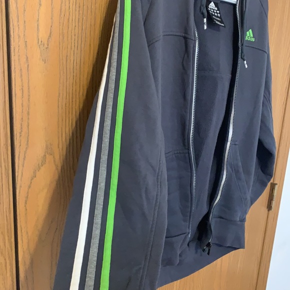 Adidas grey hoodie with multicolor strips - Picture 6 of 7